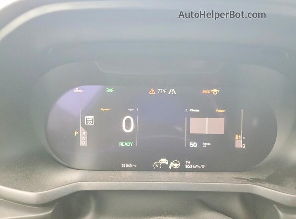 YSMEG3KA2PL150634 2023 POLESTAR 2 White Instrument cluster view