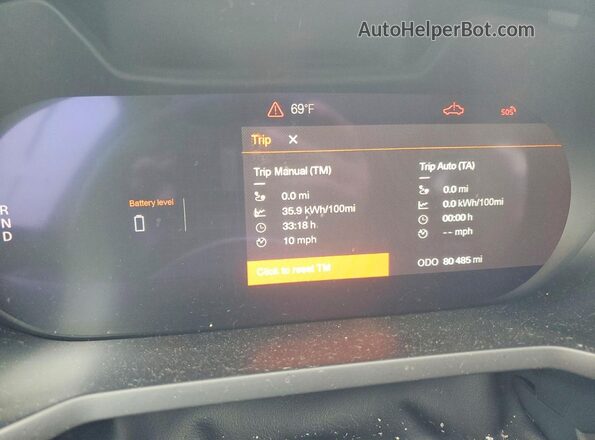 YSMEG3KA6PL130385 2023 POLESTAR 2 Black Instrument cluster view