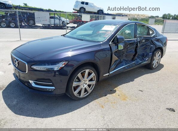 YV1102AL6H1005633 2017 VOLVO S90 Blue წინა მარცხენა ხედი სამი მეოთხედიდან
