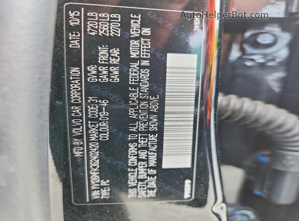 YV126MFK3G2402420 2016 VOLVO S60 Black ძრავის განყოფილების ხედი