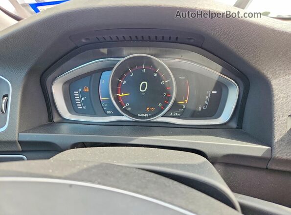 YV126MFL4J2452307 2018 VOLVO S60 White Вид щитка приладів