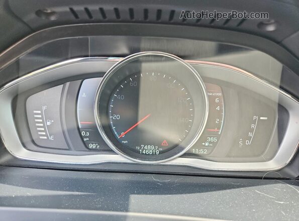 YV140MEK5G1297428 2016 VOLVO V60 Blue Widok zestawu wskaźników
