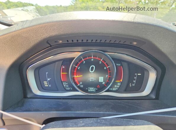 YV140MEM8G1305135 2016 VOLVO V60 Black ხელსაწყოთა პანელის ხედი