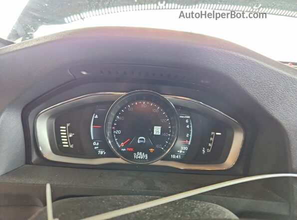 YV140MEM9G1304852 2016 VOLVO V60 Charcoal Widok zestawu wskaźników