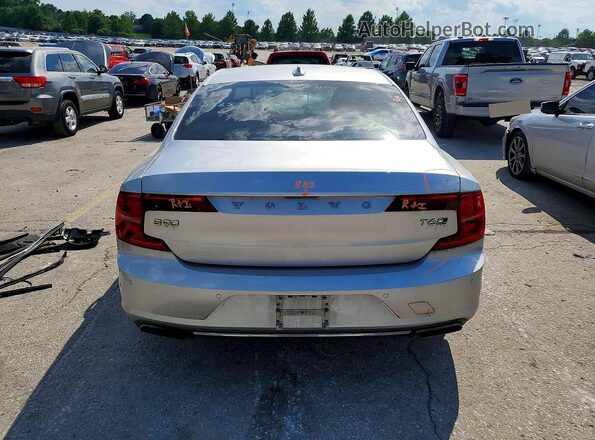 YV1A22ML9H1012789 2017 VOLVO S90 Silver Вид ззаду