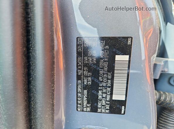 YV1H60EP6P1543696 2023 VOLVO V60 Blue Engine compartment view