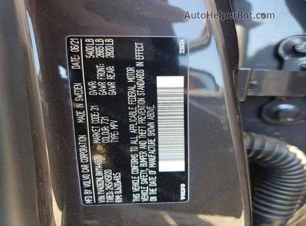 YV4062NL8N1144875 2022 VOLVO V90 Серый Вид наклейки с VIN-кодом