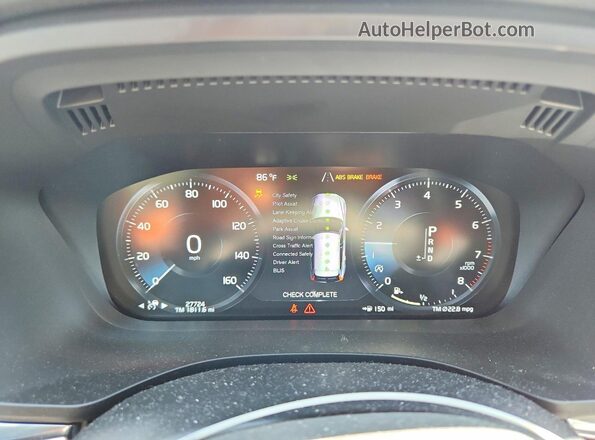 YV4102DK0M1850140 2021 VOLVO XC60 White Սարքավորումների վահանակի տեսք