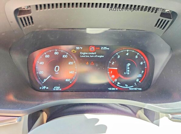 YV4102DL2M1854974 2021 VOLVO XC60 Gray Instrument cluster view