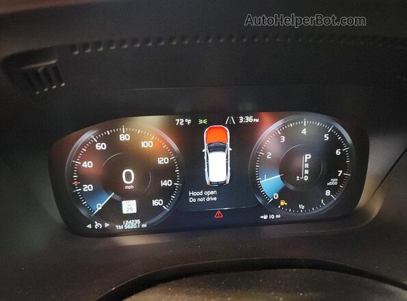 YV4102RK0L1431888 2020 VOLVO XC60 Gray Widok zestawu wskaźników