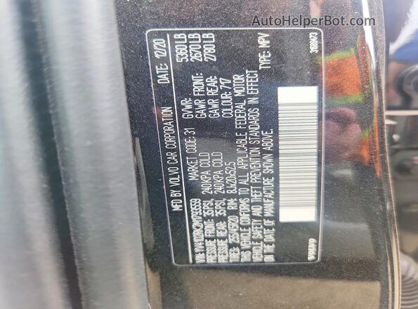 YV4102RK2M1793559 2021 VOLVO XC60 Black Vista del compartimento del motor