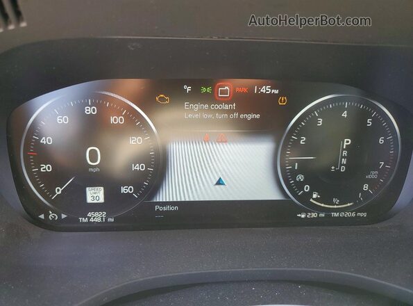 YV4102RK2M1834871 2021 VOLVO XC60 Blue Вид щитка приладів