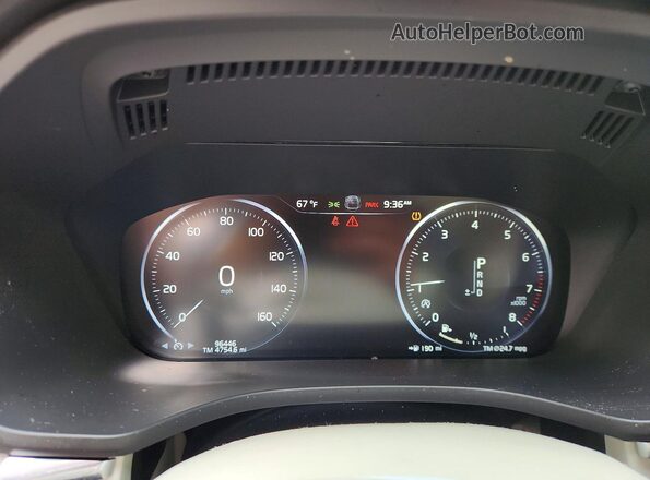 YV4102RL7J1091936 2018 VOLVO XC60 White Vista del cuadro de instrumentos