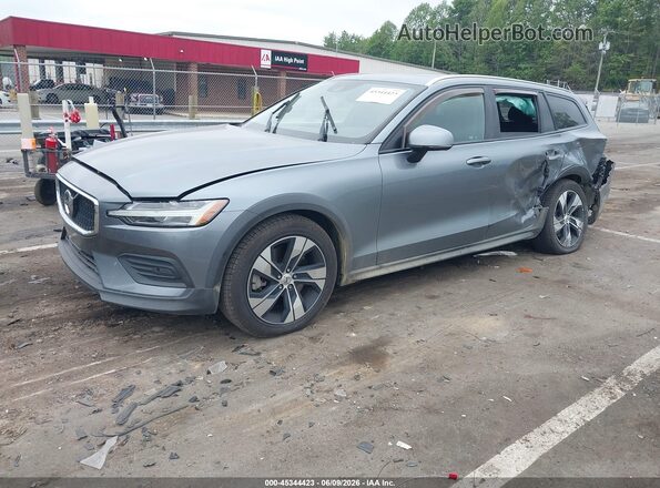 YV4102WK1L1036980 2020 VOLVO V60 CROSS COUNTRY Gray წინა მარცხენა ხედი სამი მეოთხედიდან