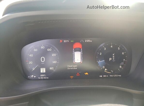 YV4162UK3K2069926 2019 VOLVO XC40 Белый Вид щитка приборов