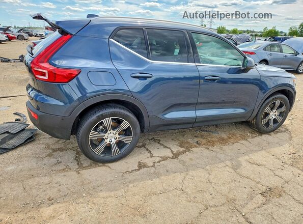 YV4162UL9K2073990 2019 VOLVO XC40 Синий Задняя правая четверть