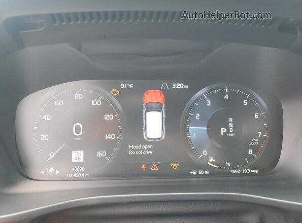 YV4162UM8M2526850 2021 VOLVO XC40 Black Սարքավորումների վահանակի տեսք
