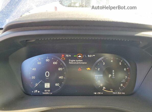 YV4162UM9M2492854 2021 VOLVO XC40 Blue Instrument cluster view