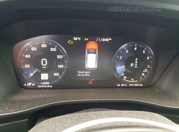 YV4162UMXL2237290 2020 VOLVO XC40 Black Вид щитка приладів