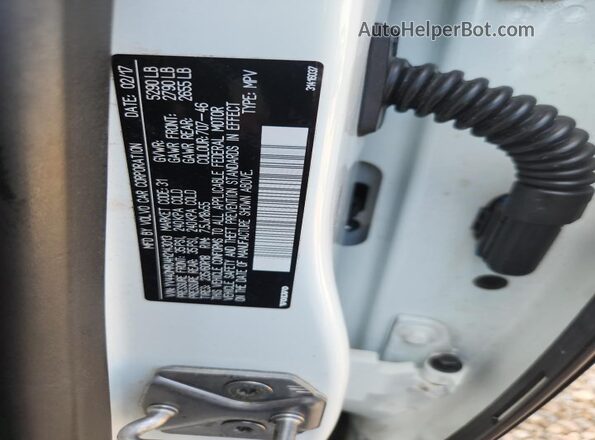 YV440MRU4H2143013 2017 VOLVO XC60 White Панорамний вид салону 360°