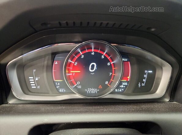 YV440MRU7H2009340 2017 VOLVO XC60 Silver Widok zestawu wskaźników