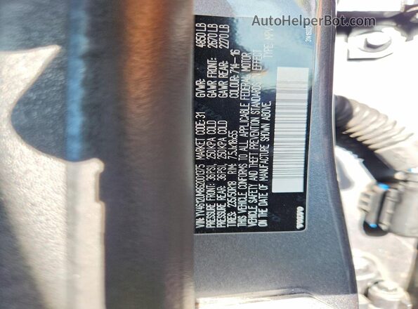 YV4612UM8G2001375 2016 VOLVO S60 Gray VIN კოდის სტიკერის ხედი
