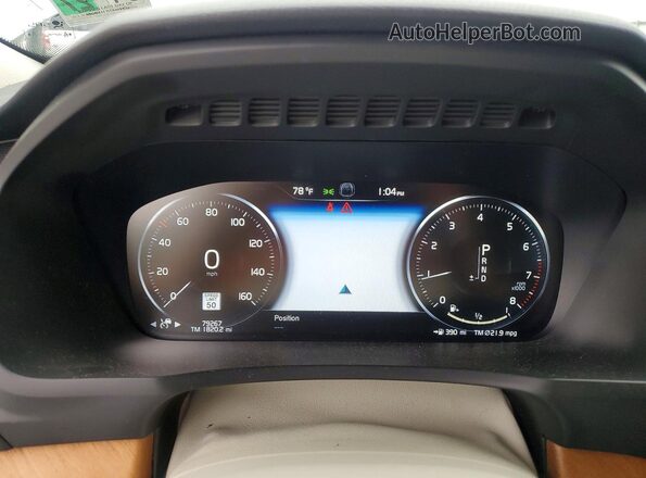 YV4A221K4N1836385 2022 VOLVO XC90 White Vista del cuadro de instrumentos