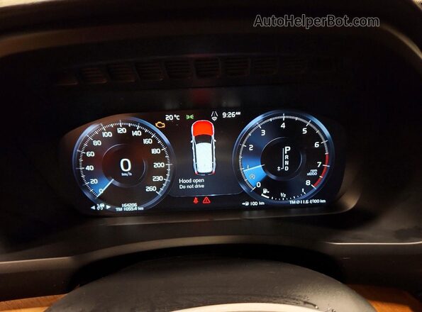 YV4A22PL0K1434293 2019 VOLVO XC90 Blue Instrument cluster view