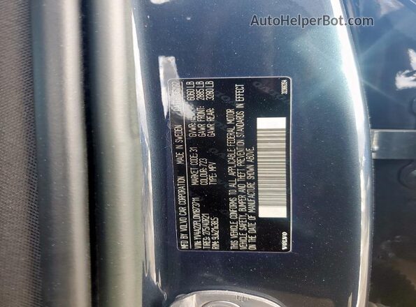 YV4A22PL0N1873711 2022 VOLVO XC90 Синий Вид наклейки с VIN-кодом