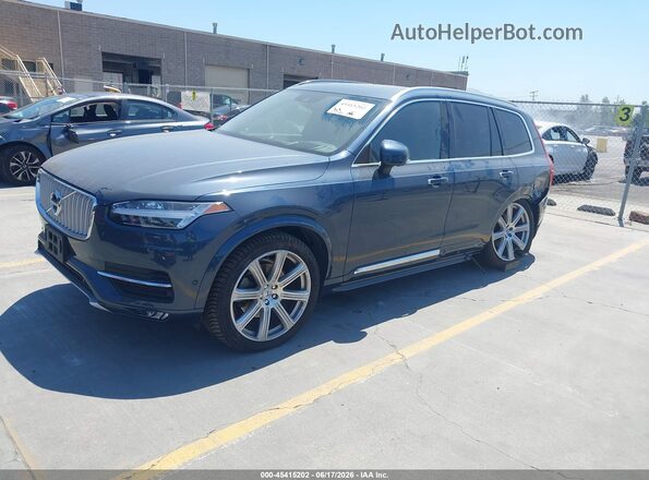 YV4A22PL1K1499203 2019 VOLVO XC90 Blue Առջևի ձախ երեք քառորդ տեսարան