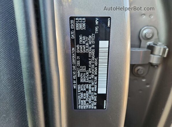 YV4A22PL1L1611905 2020 VOLVO XC90 Gray 