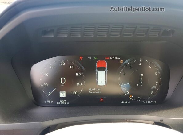 YV4A22PL2J1372913 2018 VOLVO XC90 White Սարքավորումների վահանակի տեսք