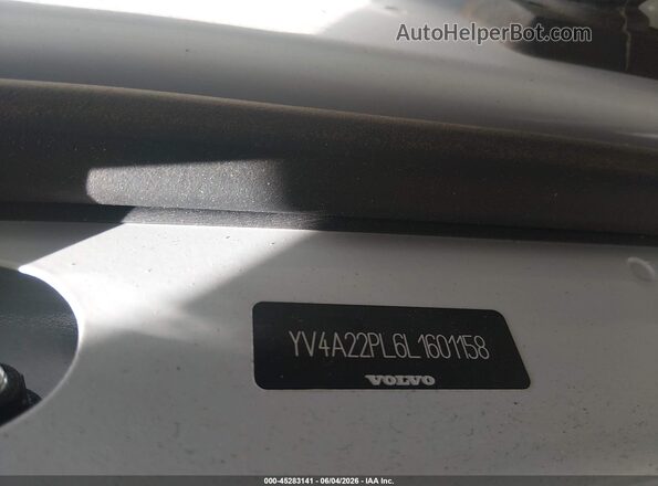 YV4A22PL6L1601158 2020 VOLVO XC90 White Շարժիչի բաժամունքի տեսք