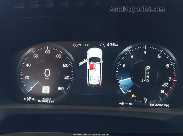 YV4A22PL7G1073166 2016 VOLVO XC90 Gray Вид задніх сидінь