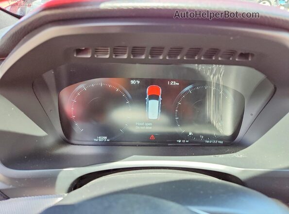 YV4A22PM7G1031671 2016 VOLVO XC90 Red Вид щитка приладів