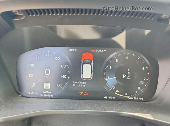 YV4AC2HK5M2431244 2021 VOLVO XC40 Black Instrument cluster view