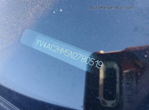 YV4AC2HM5N2780519 2022 VOLVO XC40 Синий Вид наклейки с VIN-кодом
