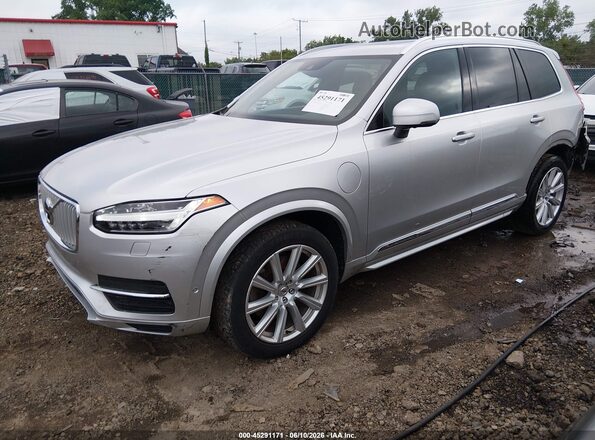 YV4BC0PL1G1093838 2016 VOLVO XC90 HYBRID Gray Առջևի ձախ երեք քառորդ տեսարան