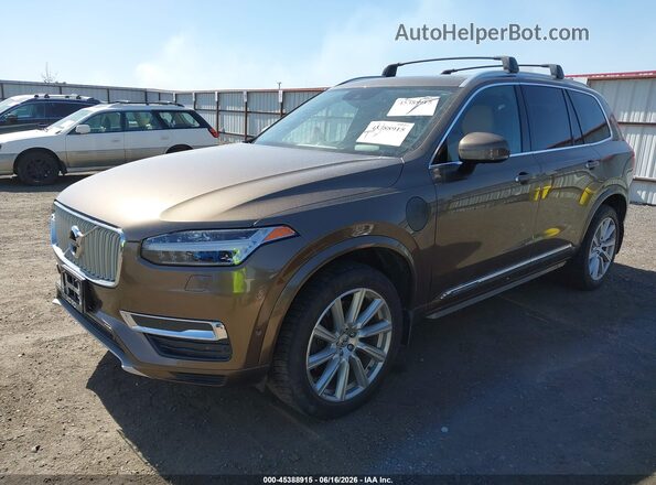 YV4BC0PLXG1052611 2016 VOLVO XC90 HYBRID Brown Front left