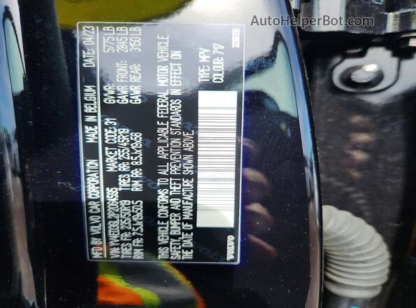 YV4ED3GL2P2064595 2023 VOLVO C40 Black Widok komory silnika