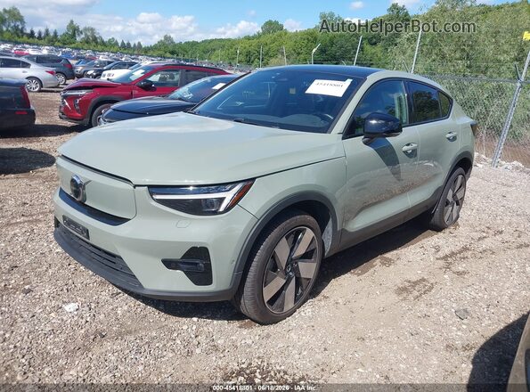YV4ED3GMXP2056740 2023 VOLVO C40 RECHARGE PURE ELECTRIC Gray Առջևի ձախ երեք քառորդ տեսարան
