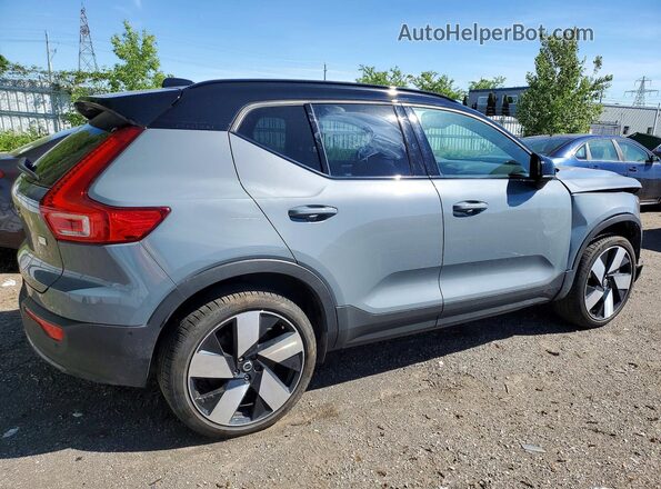 YV4ED3UM2P2948713 2023 VOLVO XC40 Blue Задня права чверть