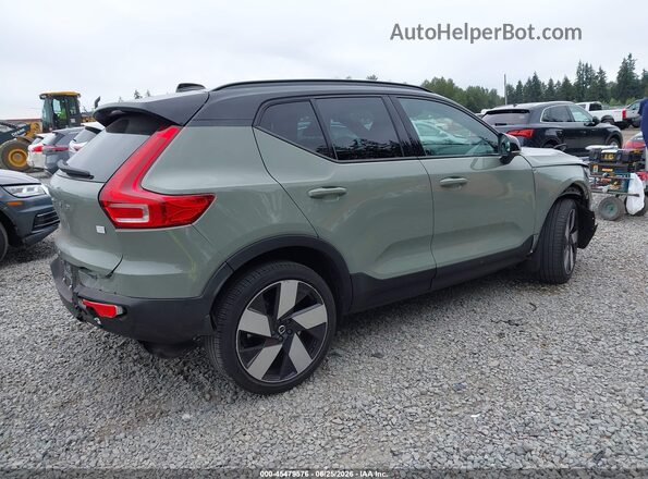 YV4ED3UMXP2038792 2023 VOLVO XC40 RECHARGE PURE ELECTRIC Green Задня права чверть