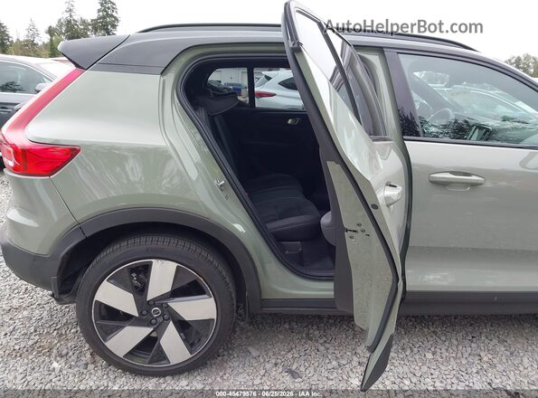 YV4ED3UMXP2038792 2023 VOLVO XC40 RECHARGE PURE ELECTRIC Green Вид наклейки з VIN-кодом