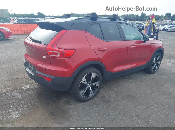 YV4ED3UR0M2554456 2021 VOLVO XC40 RECHARGE PURE ELECTRIC Orange Trasero derecho