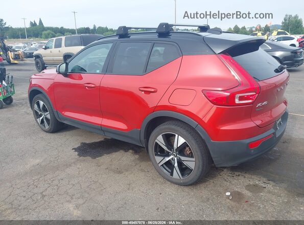 YV4ED3UR0M2554456 2021 VOLVO XC40 RECHARGE PURE ELECTRIC Orange Trasero izquierdo