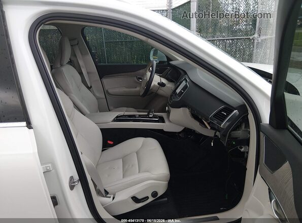 YV4H60CK5R1153900 2024 VOLVO XC90 RECHARGE PLUG-IN HYBRID White Widok wnętrza z przodu