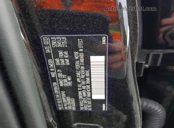 YV4L12DM1P1339743 2023 VOLVO XC60 Black VIN კოდის სტიკერის ხედი