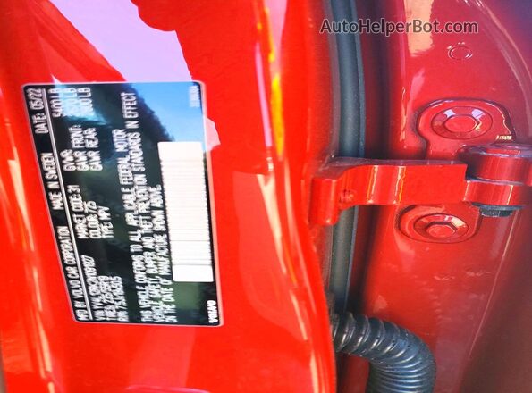 YV4L12RK2N1091927 2022 VOLVO XC60 Red VIN կոդի պիտակի տեսք