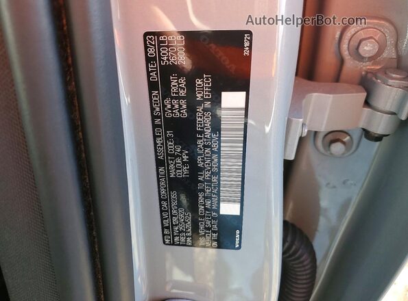 YV4L12RL0R1782355 2024 VOLVO XC60 Gray Вид наклейки з VIN-кодом